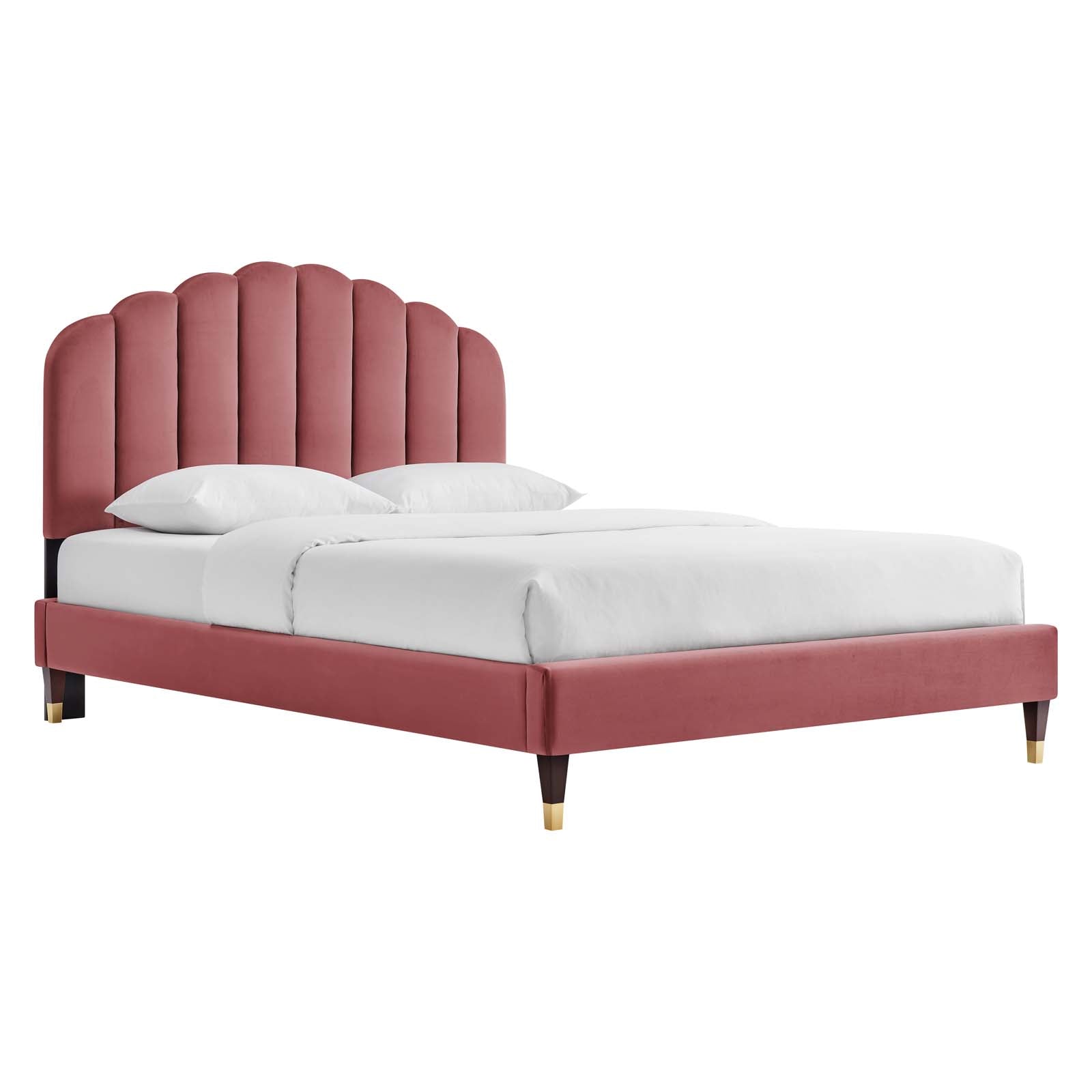 Daffodil Performance Velvet Platform Bed