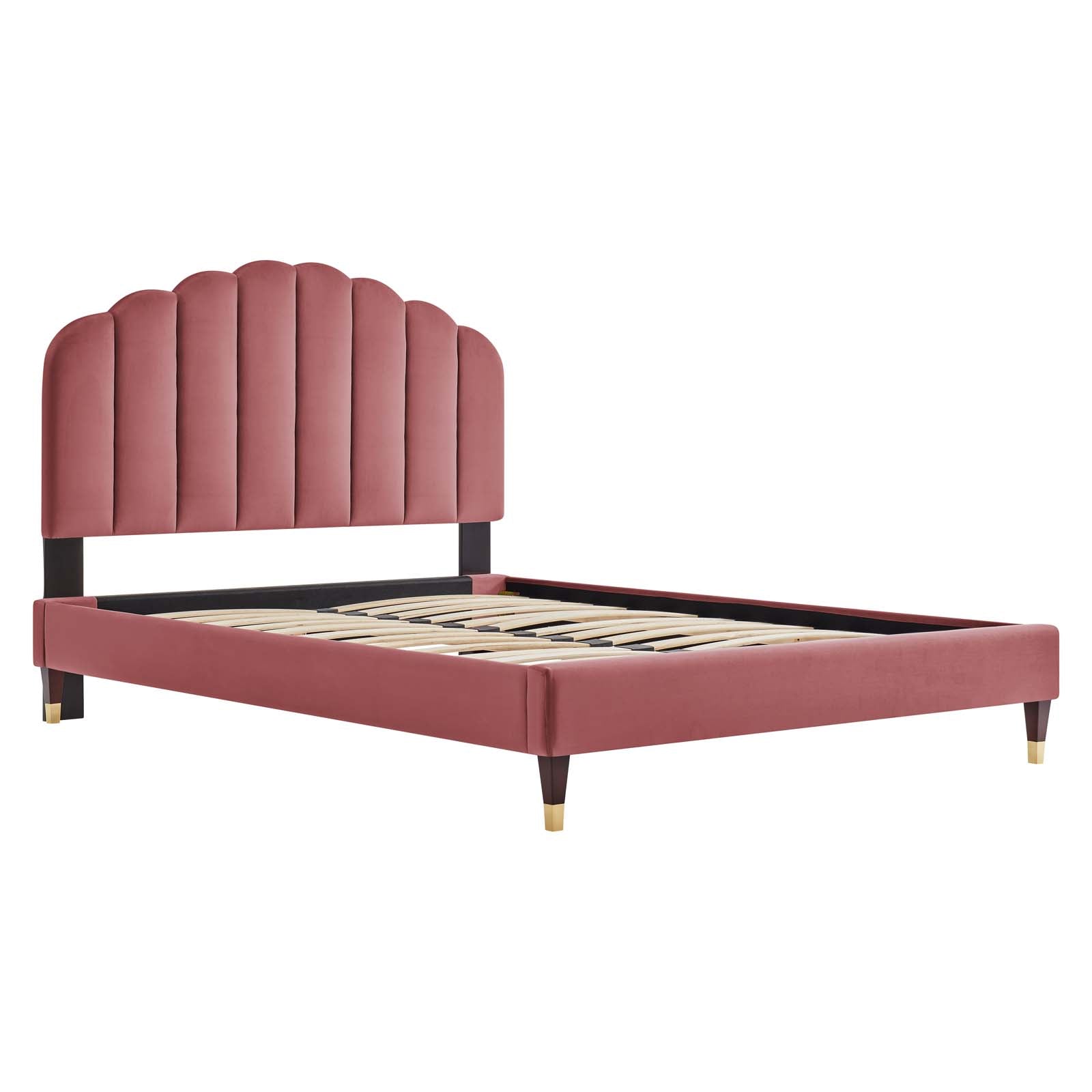 Daffodil Performance Velvet Platform Bed