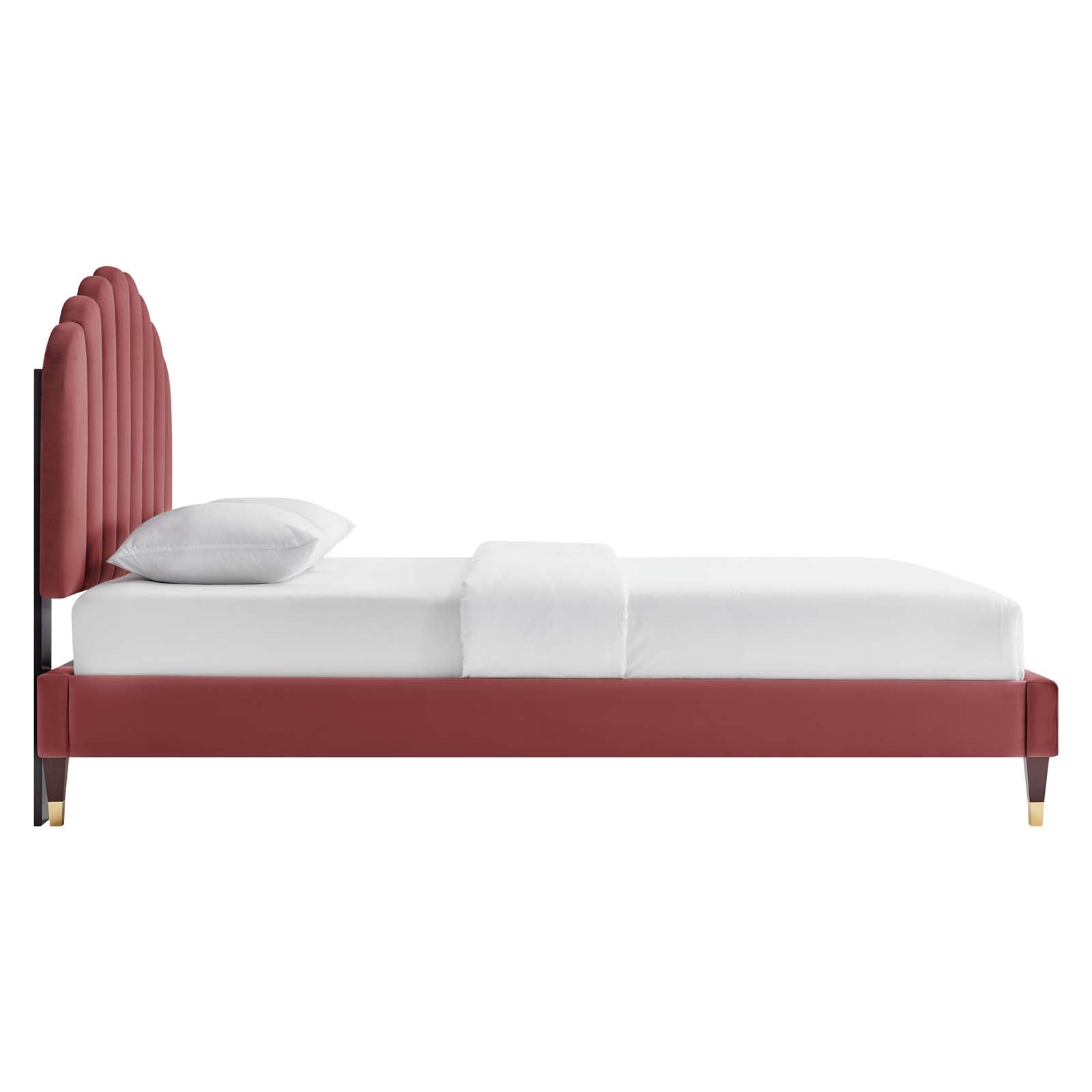 Daffodil Performance Velvet Platform Bed