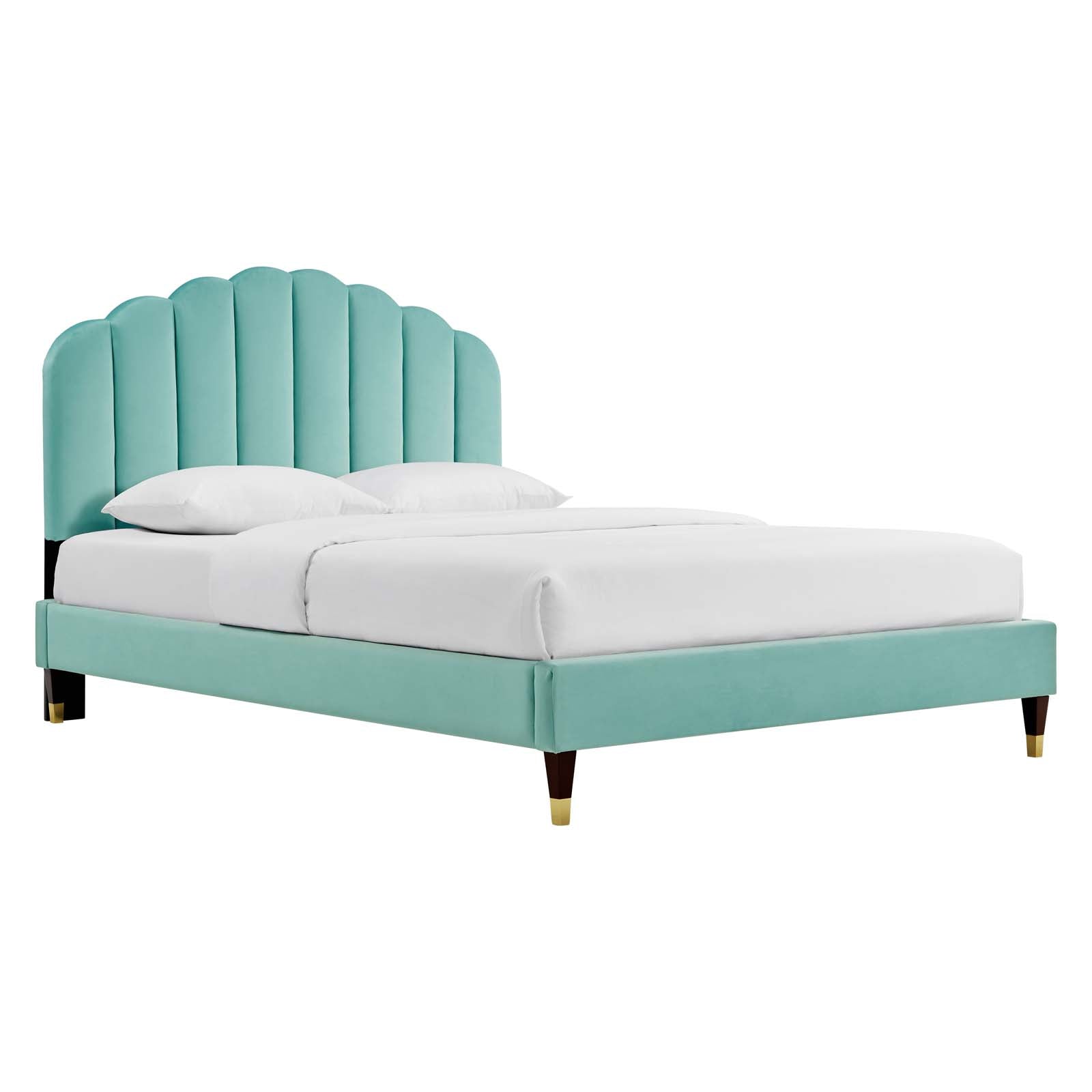 Daffodil Performance Velvet Platform Bed