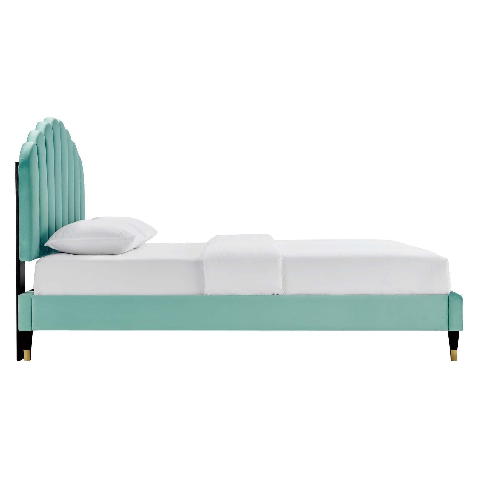 Daffodil Performance Velvet Platform Bed