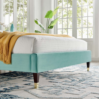 Daffodil Performance Velvet Platform Bed