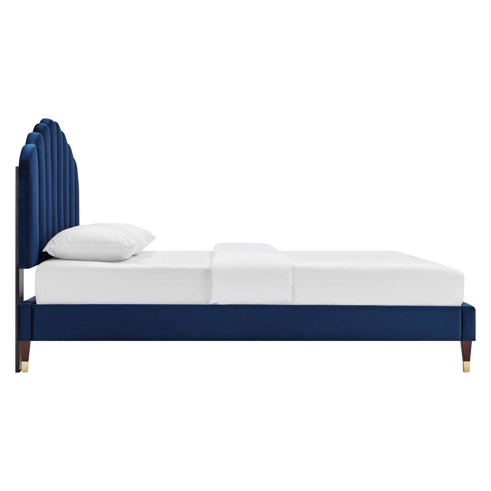 Daffodil Performance Velvet Platform Bed