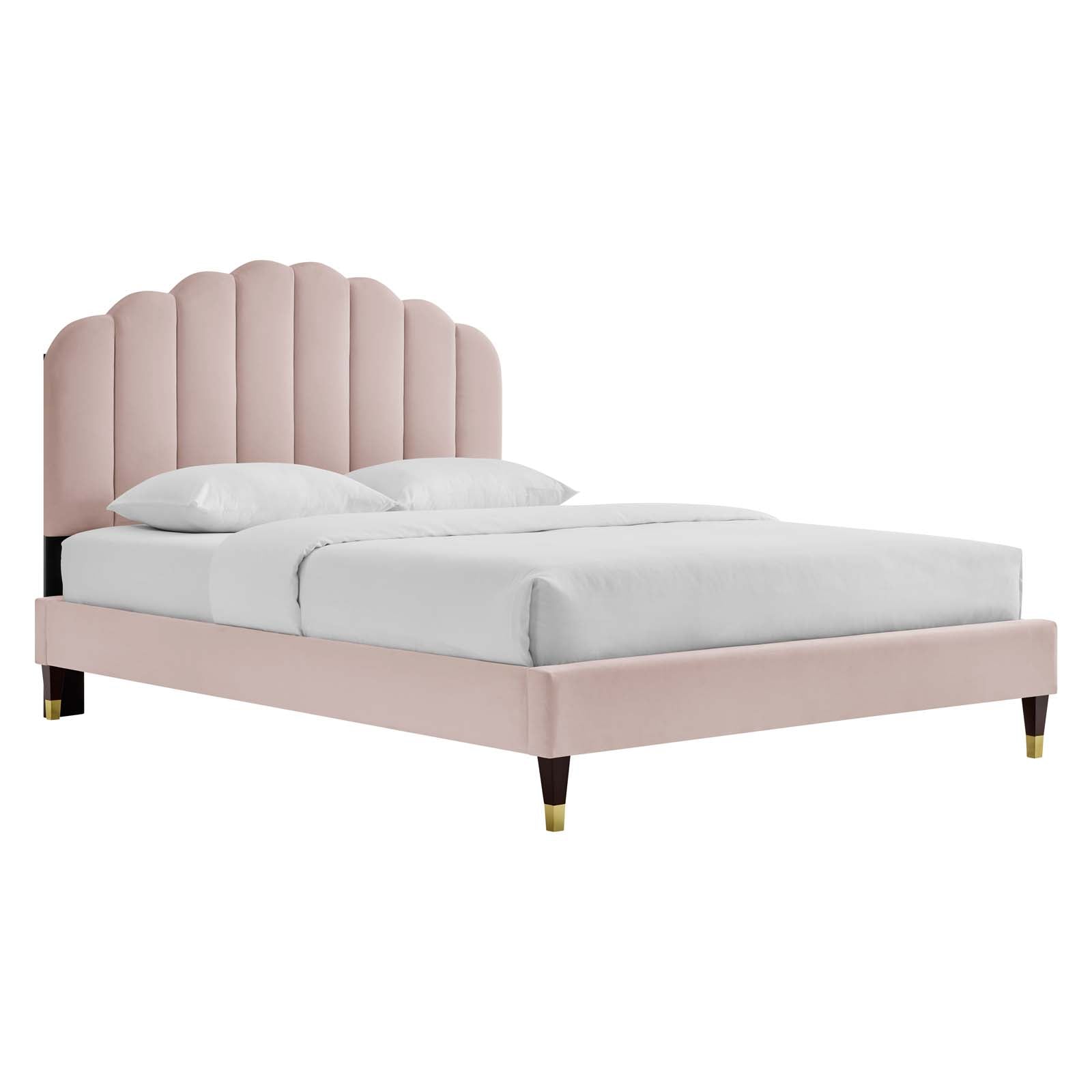 Daffodil Performance Velvet Platform Bed