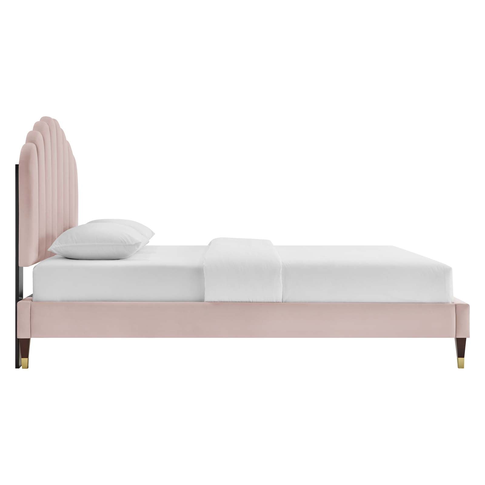 Daffodil Performance Velvet Platform Bed