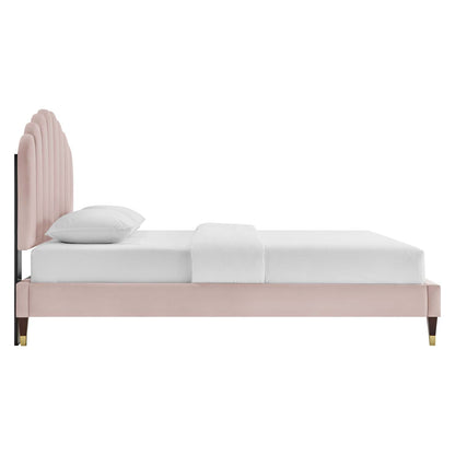 Daffodil Performance Velvet Platform Bed