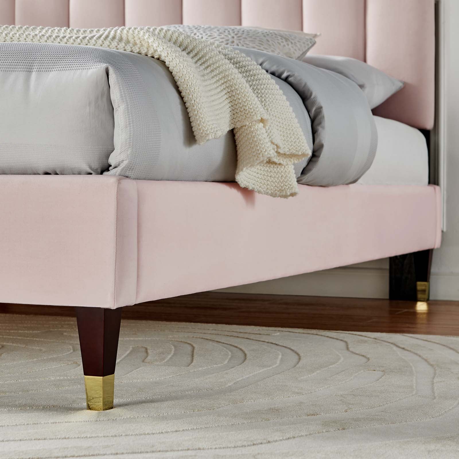 Daffodil Performance Velvet Platform Bed