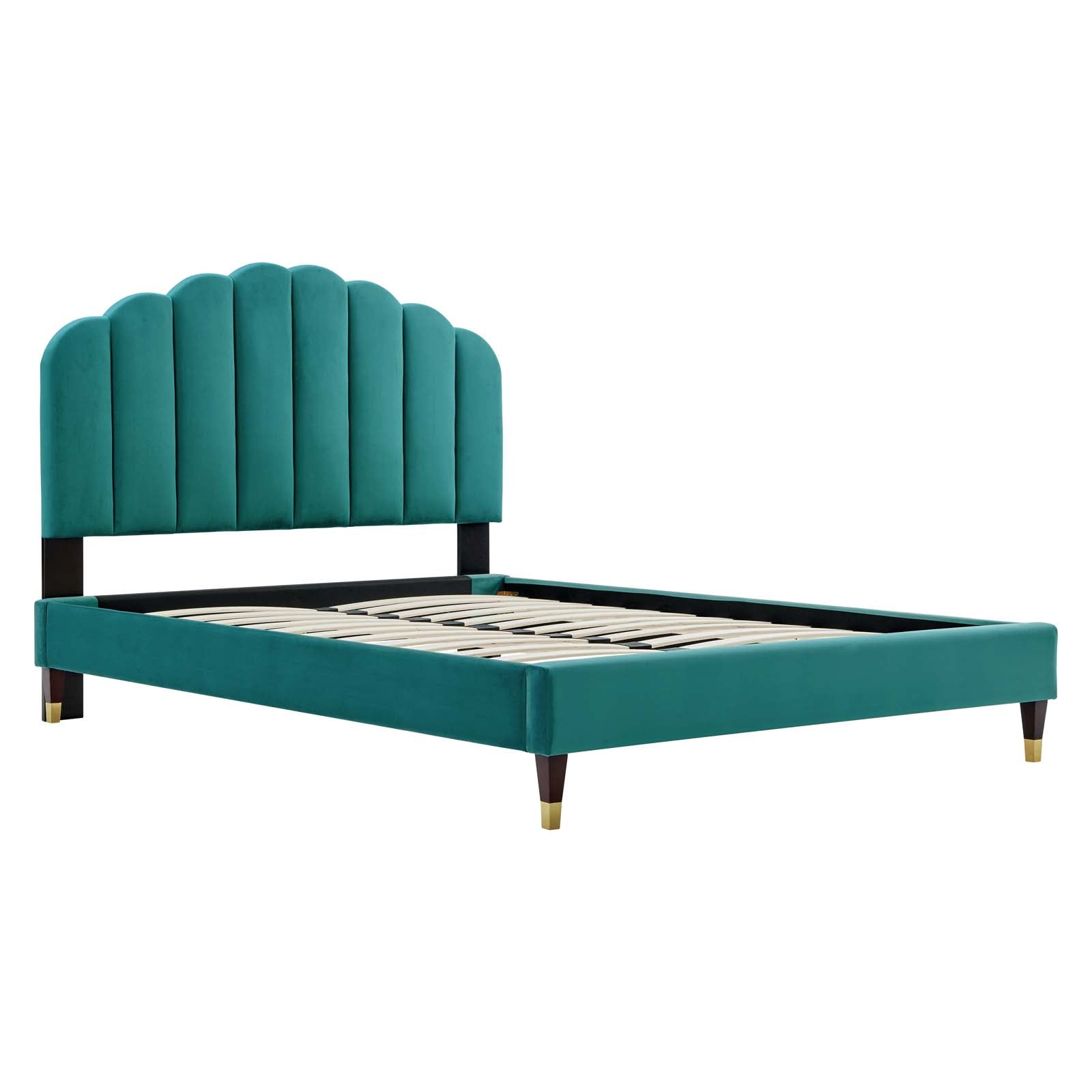 Daffodil Performance Velvet Platform Bed