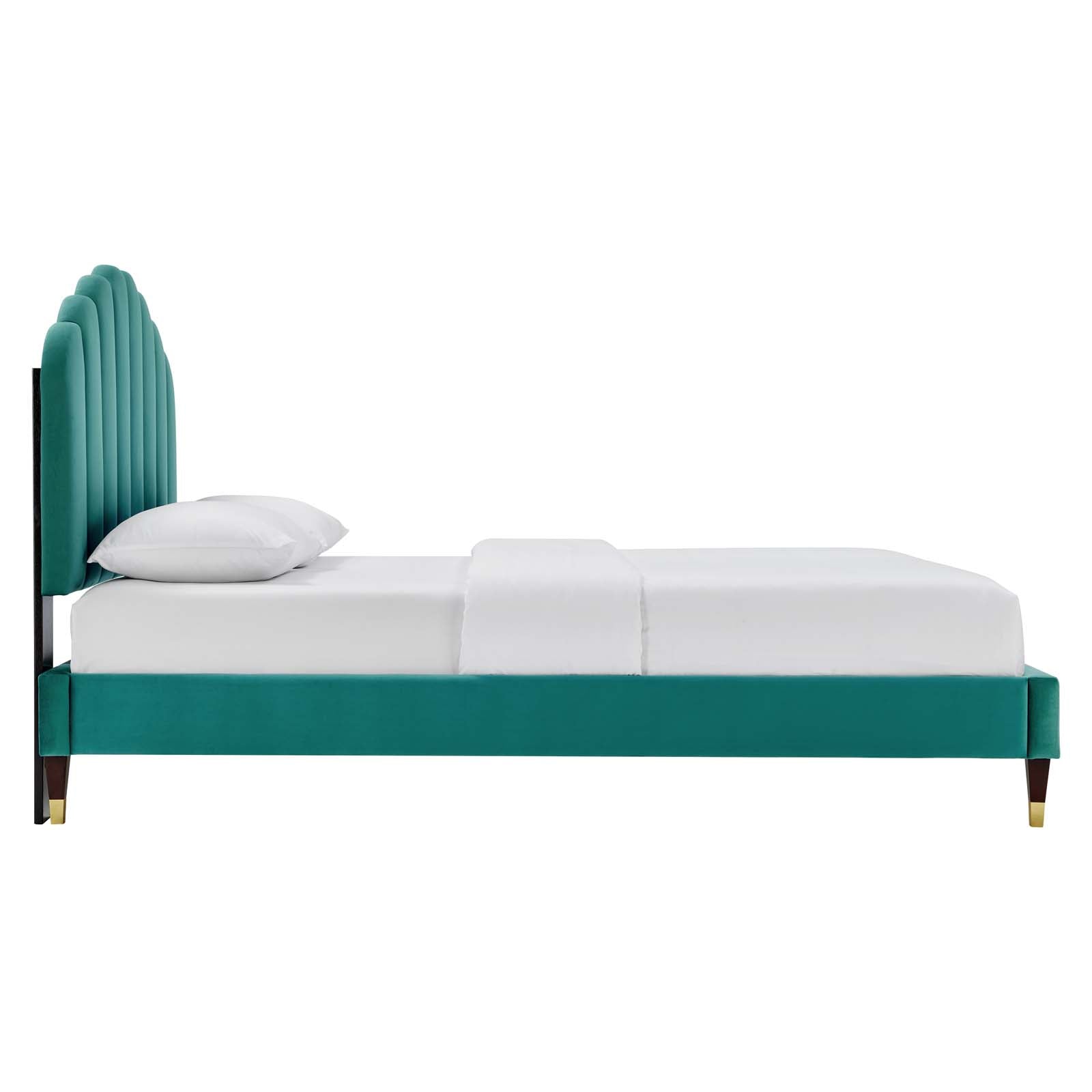 Daffodil Performance Velvet Platform Bed