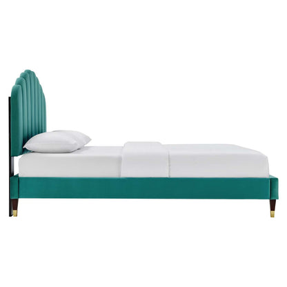 Daffodil Performance Velvet Platform Bed