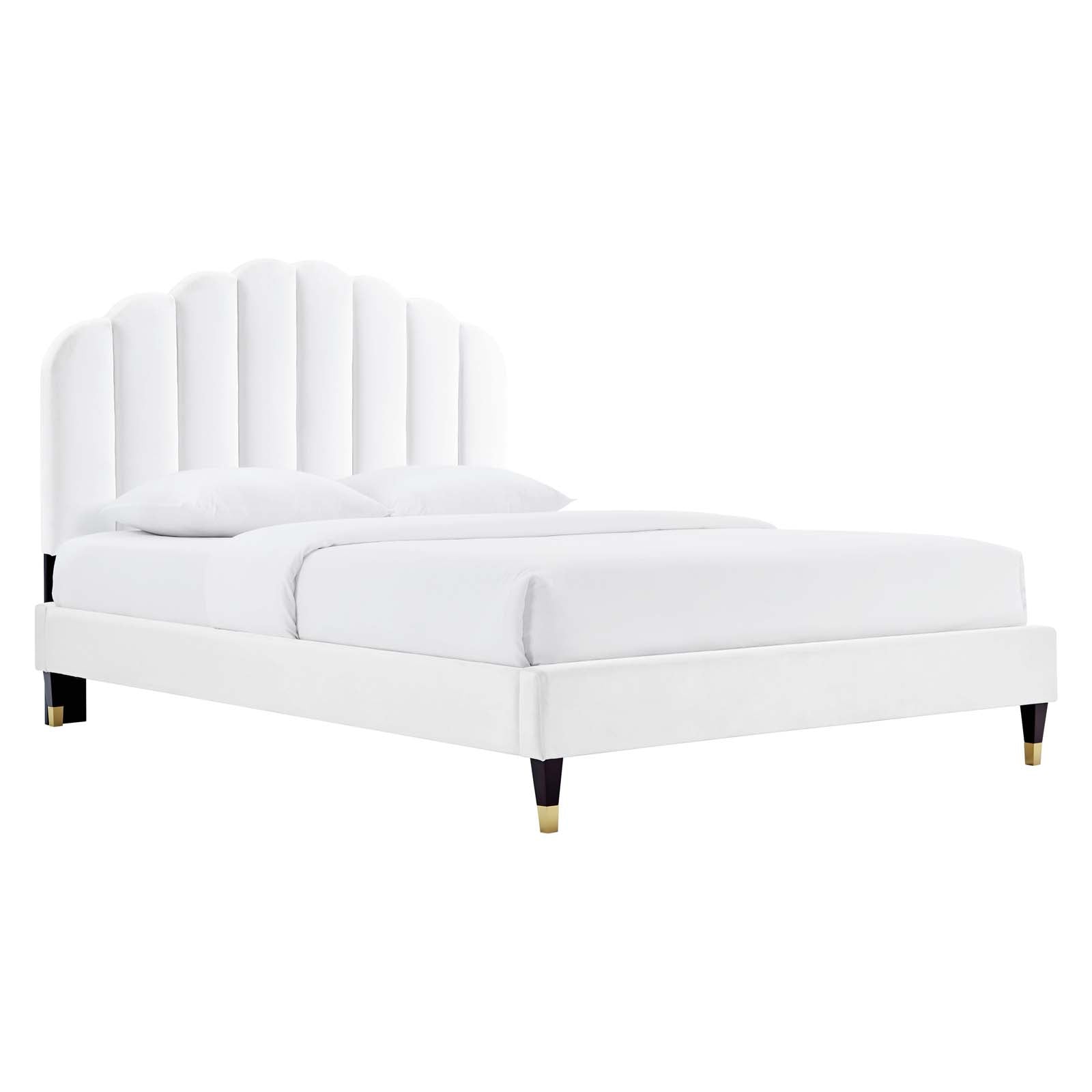 Daffodil Performance Velvet Platform Bed