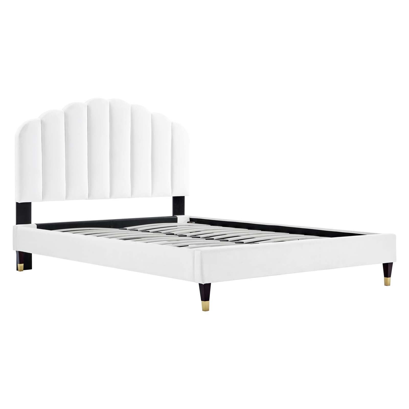 Daffodil Performance Velvet Platform Bed