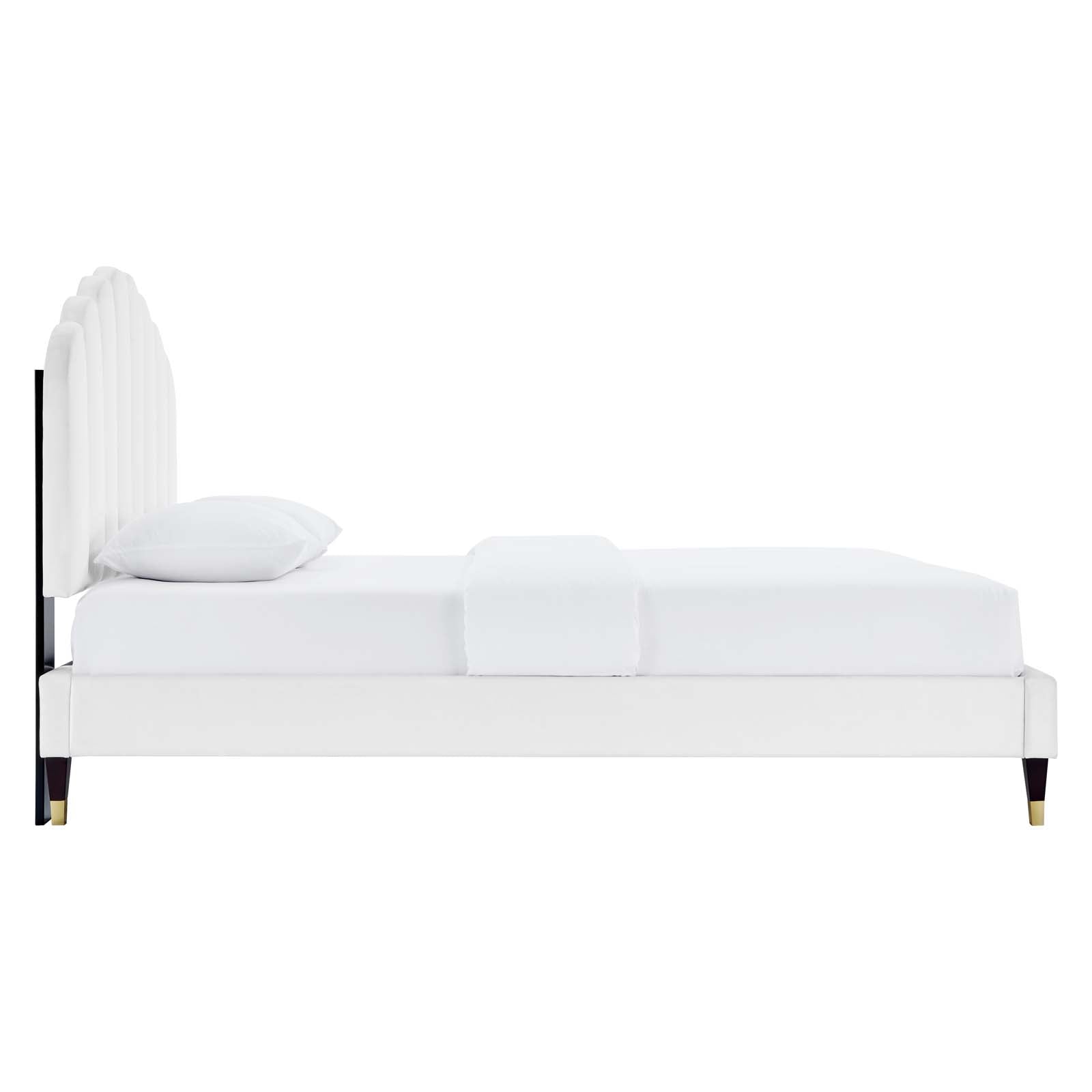 Daffodil Performance Velvet Platform Bed