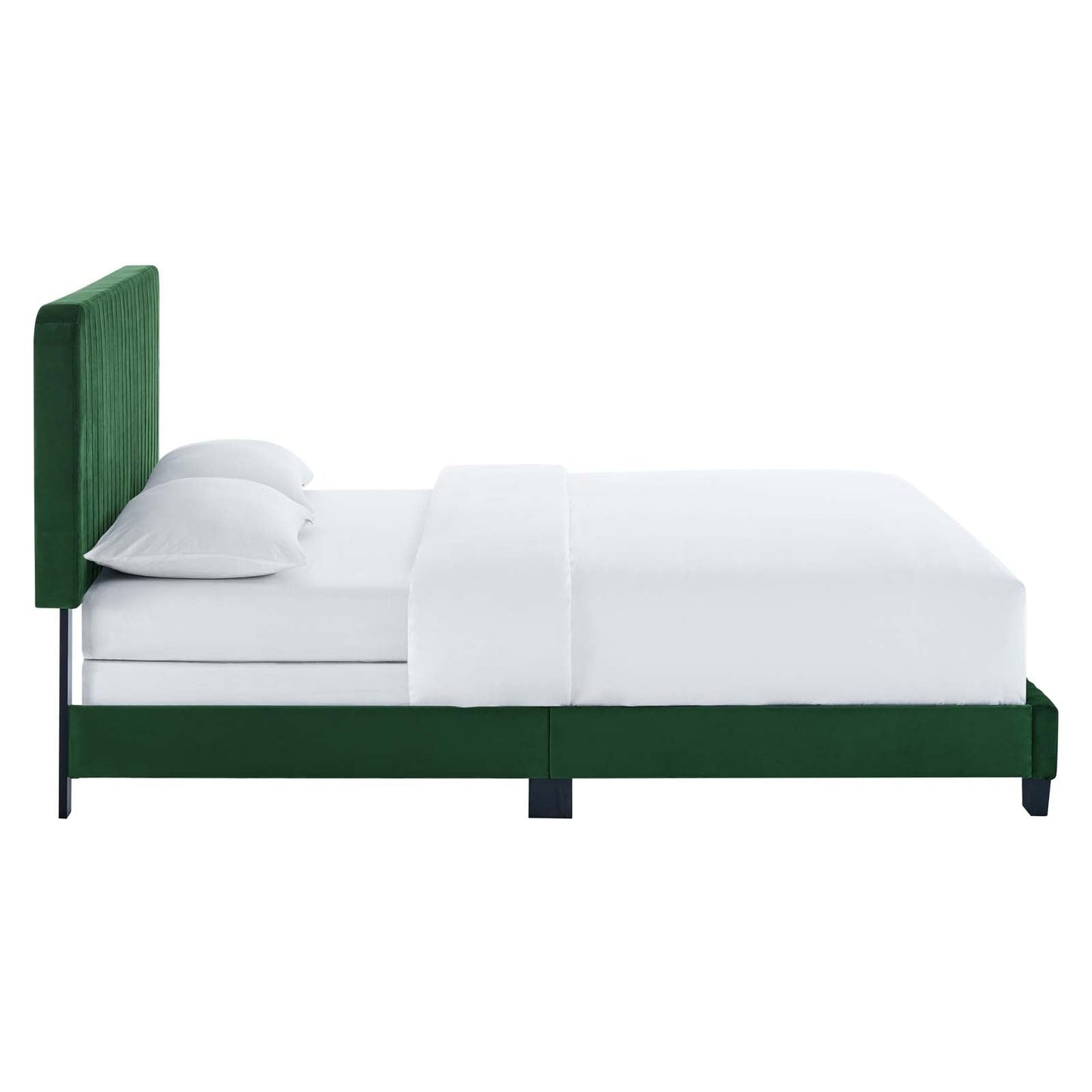 Cacey Channel Tufted Performance Velvet Twin Bed