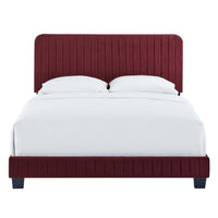 Cacey Channel Tufted Performance Velvet King Bed