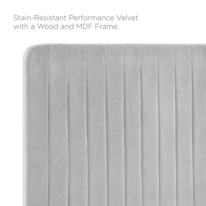 Mylah Channel Tufted Performance Velvet Twin Headboard