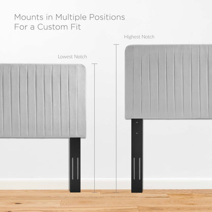 Mylah Channel Tufted Performance Velvet Twin Headboard