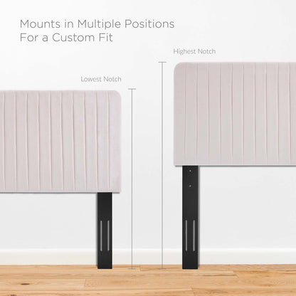 Mylah Channel Tufted Performance Velvet Twin Headboard
