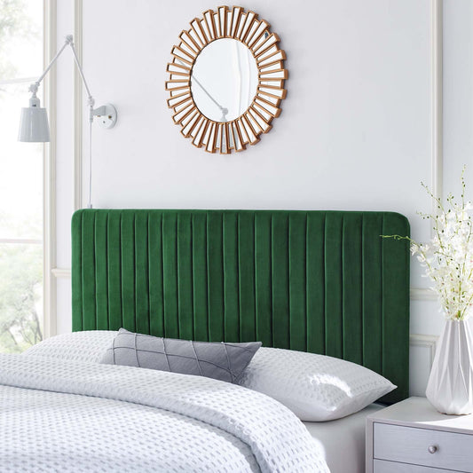 Mylah Channel Tufted Performance Velvet Twin Headboard