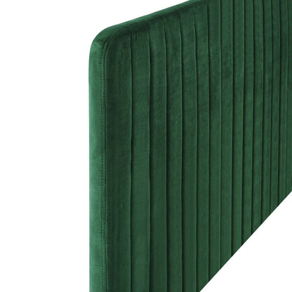 Mylah Channel Tufted Performance Velvet Twin Headboard