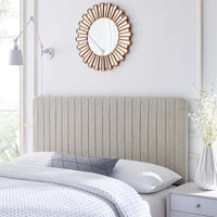 Mylah Channel Tufted Upholstered Fabric Full/Queen Headboard