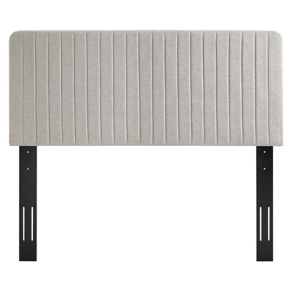 Mylah Channel Tufted Upholstered Fabric Full/Queen Headboard