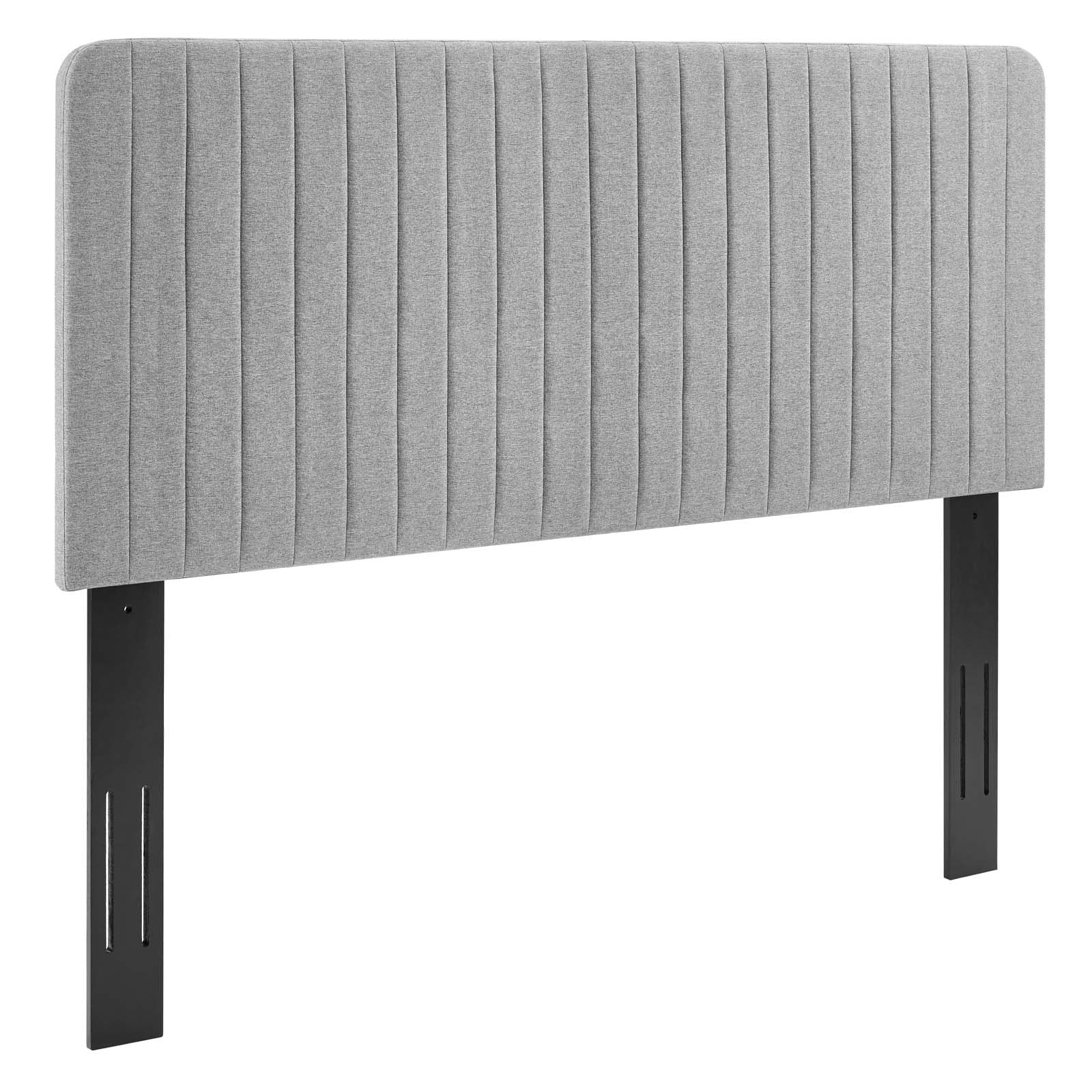 Mylah Channel Tufted Upholstered Fabric King/CA King Headboard