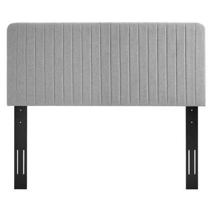 Mylah Channel Tufted Upholstered Fabric Full/Queen Headboard