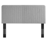 Mylah Channel Tufted Upholstered Fabric Full/Queen Headboard