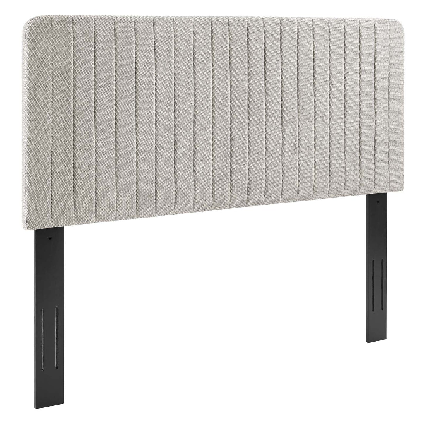 Mylah Channel Tufted Upholstered Fabric King/CA King Headboard