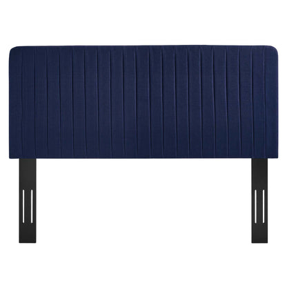 Mylah Channel Tufted Upholstered Fabric Full/Queen Headboard