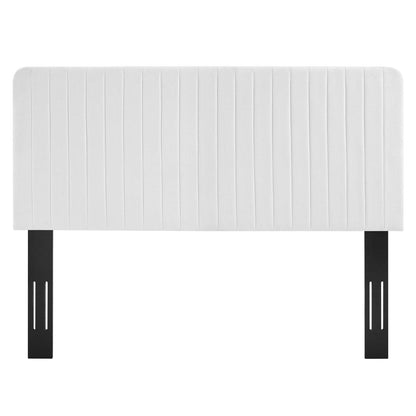 Mylah Channel Tufted Upholstered Fabric Full/Queen Headboard