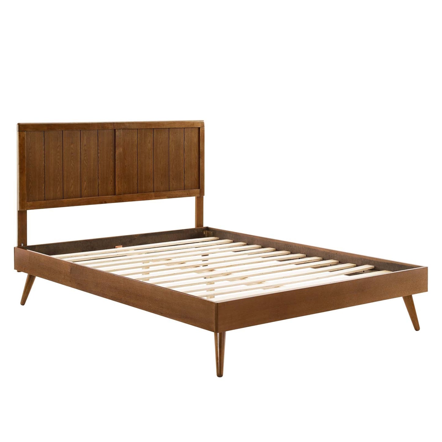 Augustine Wood Full Platform Bed With Splayed Legs