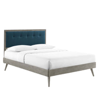 Agathe Wood King Platform Bed With Splayed Legs