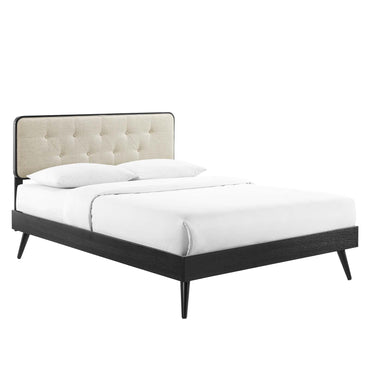 Adelina Wood King Platform Bed With Splayed Legs