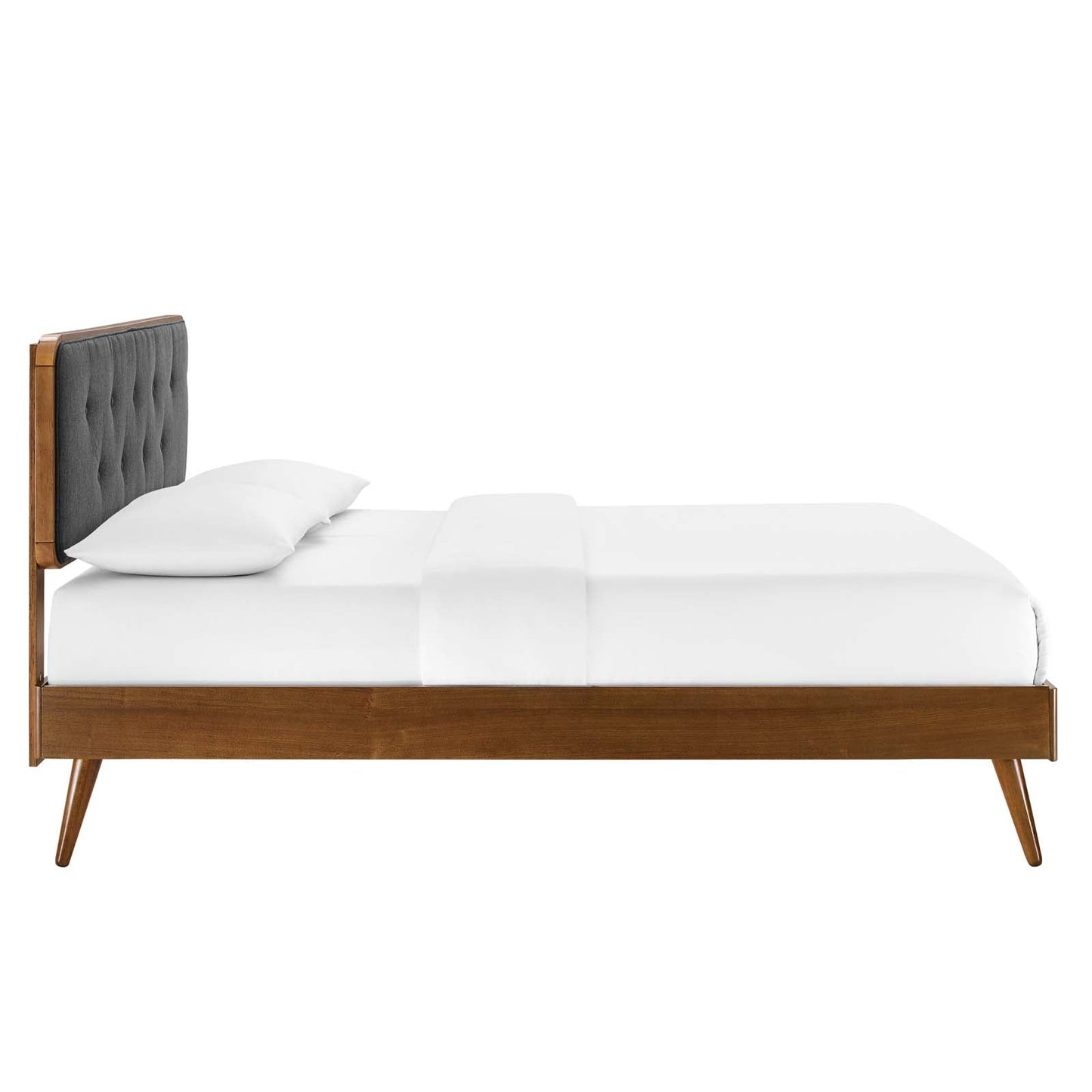 Adelina Wood King Platform Bed With Splayed Legs