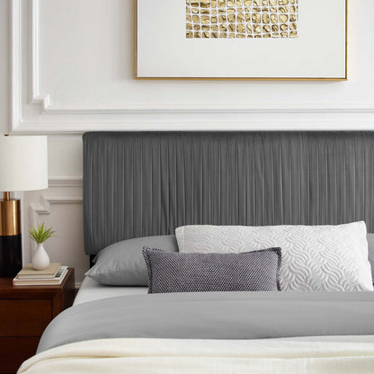 Porita Performance Velvet Queen Platform Bed