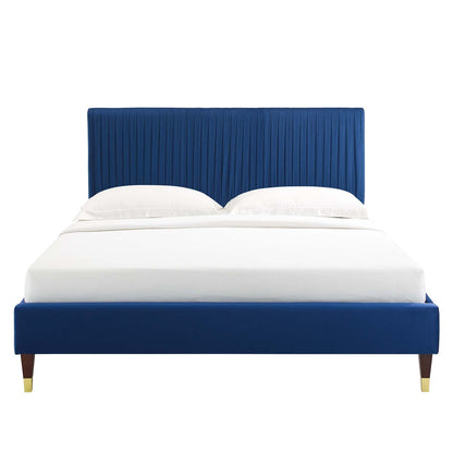 Porita Performance Velvet Full Platform Bed