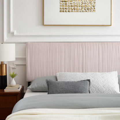 Porita Performance Velvet Queen Platform Bed