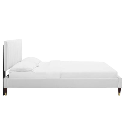 Porita Performance Velvet Full Platform Bed