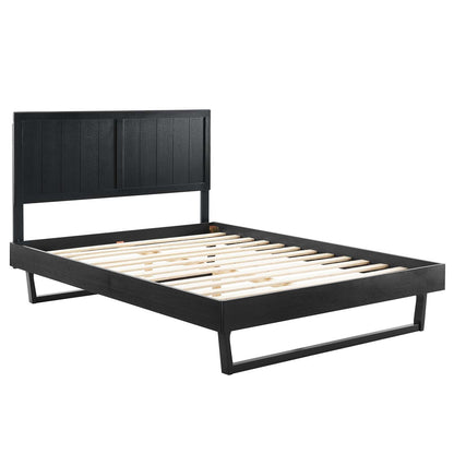 Abhita Wood King Platform Bed With Angular Frame