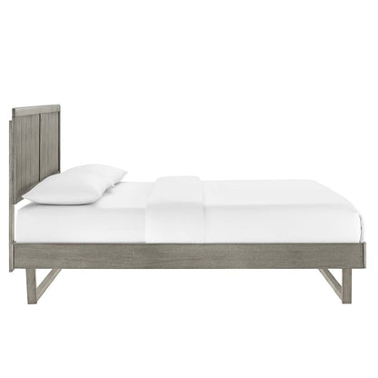 Abhita Wood King Platform Bed With Angular Frame