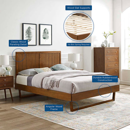Abhita Wood King Platform Bed With Angular Frame