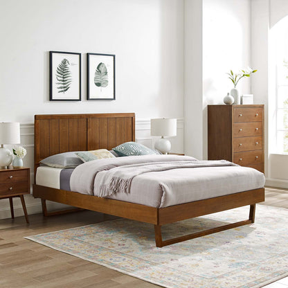 Abhita Wood King Platform Bed With Angular Frame