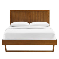 Abhita Wood Queen Platform Bed With Angular Frame
