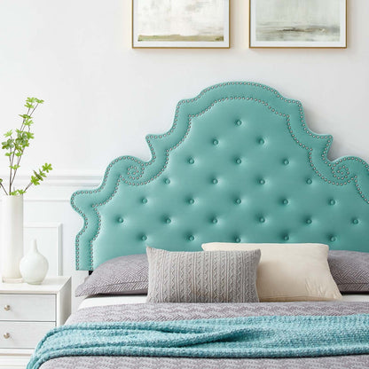 Gwyneth Tufted Performance Velvet Full Platform Bed