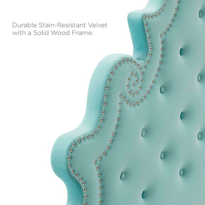 Gwyneth Tufted Performance Velvet Queen Platform Bed