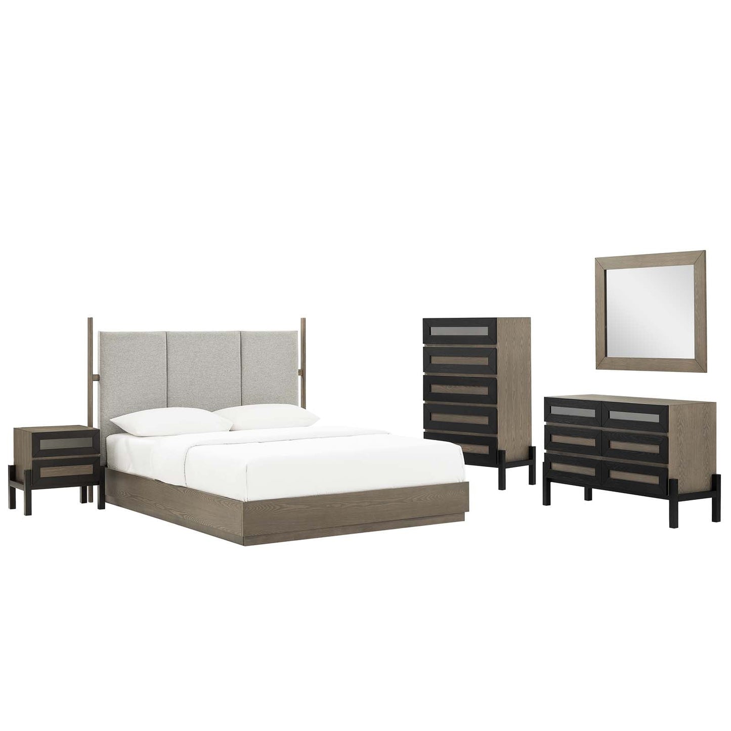 Merri 5 Piece Upholstered Bedroom Set