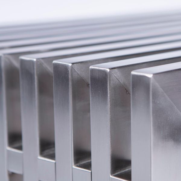 Elden Gridiron Modern Stainless Steel Bench