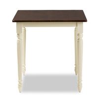 Napoleon French Country Cottage Buttermilk and "Cherry" Brown Finishing Wood Dining Table